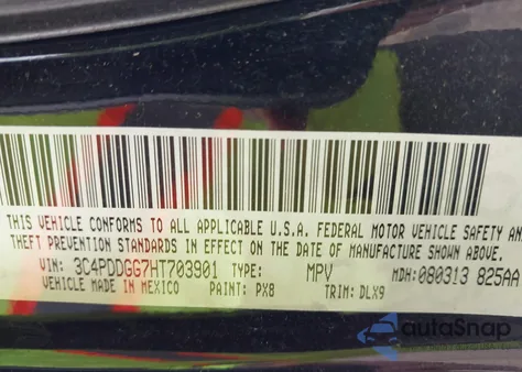 2017 Dodge Journey Crossroad Plus Awd from USA, damaged, VIN 3C4PDDGG7HT703901